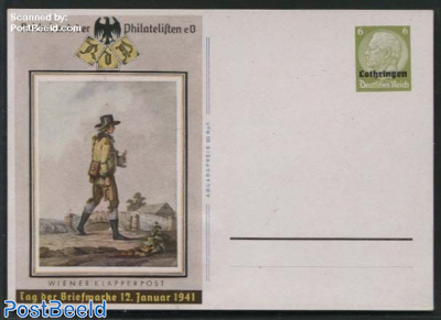 Lotharingen, Postcard Stamp Day 6pf