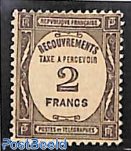 2fr Postage due, Stamp out of set