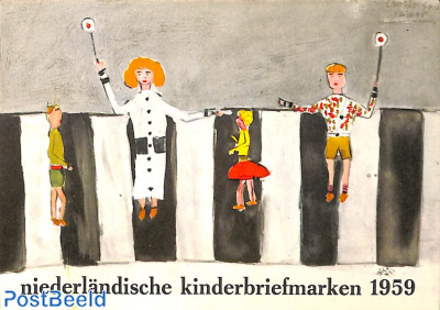 Original Dutch promotional folder from 1959, Child welfare, German language