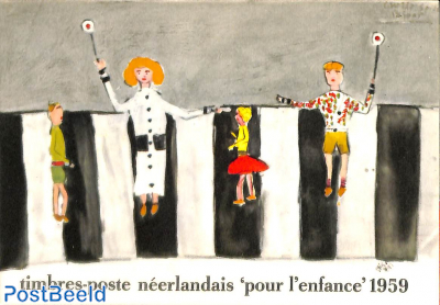 Original Dutch promotional folder from 1959, Child welfare, French language
