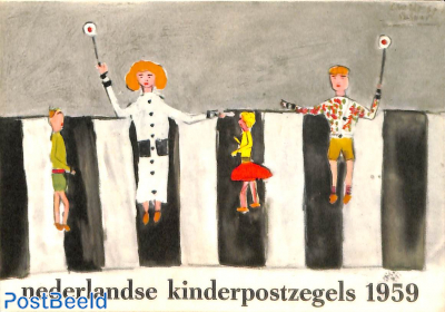 Original Dutch promotional folder from 1959, Child welfare, Dutch language