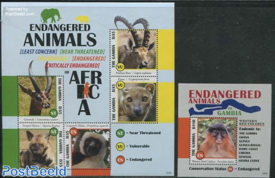 Endangered animals 2 s/s