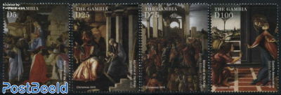 Christmas, Botticelli Paintings 4v