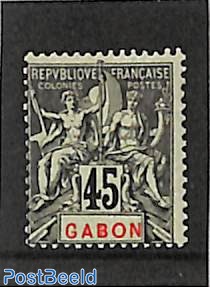 45c, stamp out of set