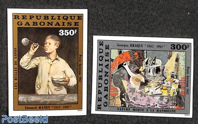 Braque & Manet paintings 2v, imperforated