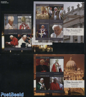 Pope Benedict XVI 3 s/s