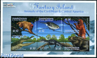 Stamp show, animals 6v m/s