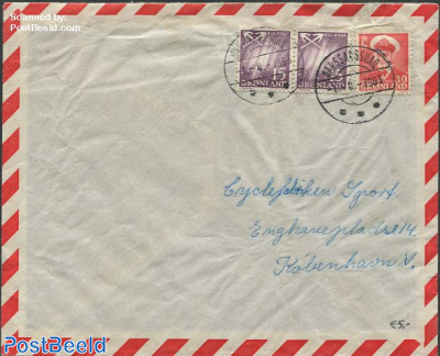 Envelope from Narsarsuaq to Copenhagen