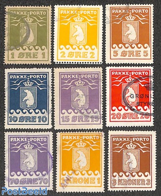 Parcel stamps 9v, used