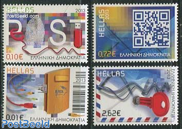 Stamp 2013, Greece Electronic mail 4v, 2013 - Collecting ...