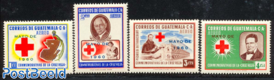 Red cross 4v, with overprints MAYO DE 1960