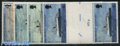 Postal ships 4v, , Gutterpairs