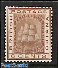 6c, WM Crown-CA, Stamp out of set