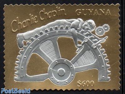 Charlie Chaplin 1v  gold/silver
