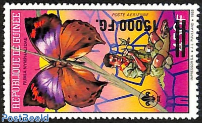 butterfly, scouting, overprint