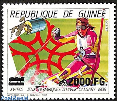 olympic wintergames calgary, overprint