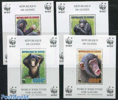 WWF, Monkeys 4 s/s