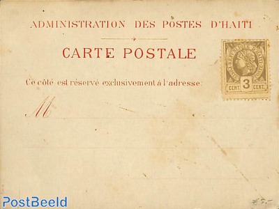 Postcard with 3c stamp
