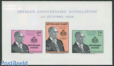 Duvalier election s/s imperforated
