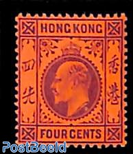 4c, Lilac on red, WM2, Stamp out of set
