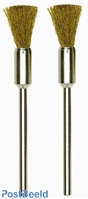 Brass Wire Brush ~ Brush Ø8mm (2pcs)