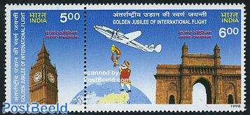 50 years international flights Air India 2v [:]
