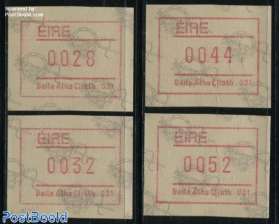 Automat stamps, set with 4 values