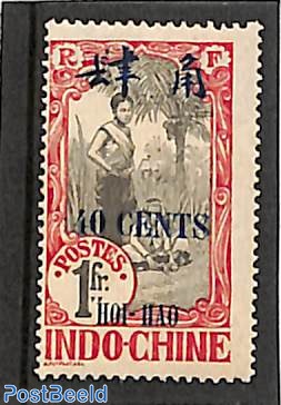 Hoi-Hao, 40c on 1fr, Stamp out of set