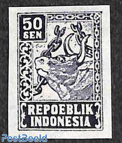 Java 50s, imperforated, Stamp out of set