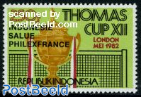 Thomas cup 1v (with black overprint)