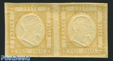 10Gr. Yellowbrown, unused pair