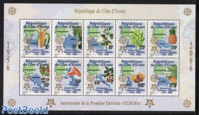 50 Years Europa Stamps 10v m/s