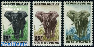 Definitives, elephant 3v