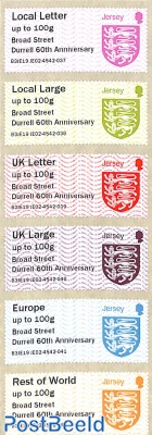 Automat stamps 6v, Durrell60th anniv.