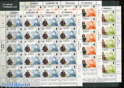 Europa, Discovery of America 3 minisheets