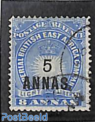 5 ANNAS on 8a blue, used