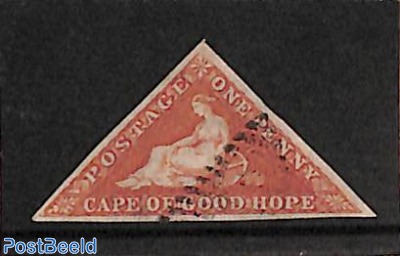 1d, bluish paper, used