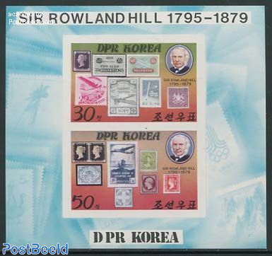 Sir Rowland Hill 2v m/s imperforated