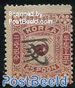 1Ch on 25p, overprint type II, Stamp out of set