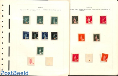 Collection Red Cross Proofs on 8 pages