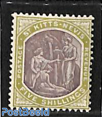 5sh, WM Crown-CA, Stamp out of set