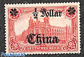German Post, 1/2$, peace print, 9mm between lines