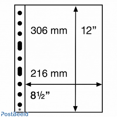 Leuchtturm Grande easy plastic sheets, 1 Pocket (A4),clear, pack of 50