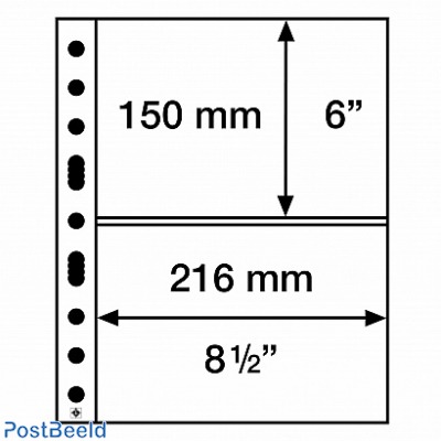 Leuchtturm Grande easy plastic sheets, 2 Pockets (A4),clear, pack of 50