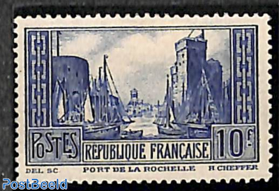 10Fr, Type II, Stamp out of set