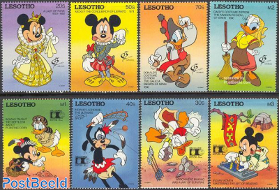 Disney, stamp expositions 8v