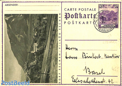 Illustrated Postcard Dorf Eschen