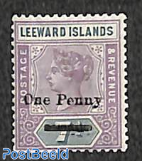 One Penny on 7d, Stamp out of set
