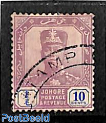 Johore, 10c, stamp out of set