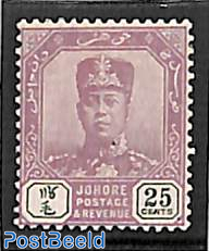 Johore, 25c, WM Script-CA, stamp out of set
